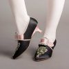 Women American Duchess | Primrose Women'S 18Th Century Shoes (Black/Pink)