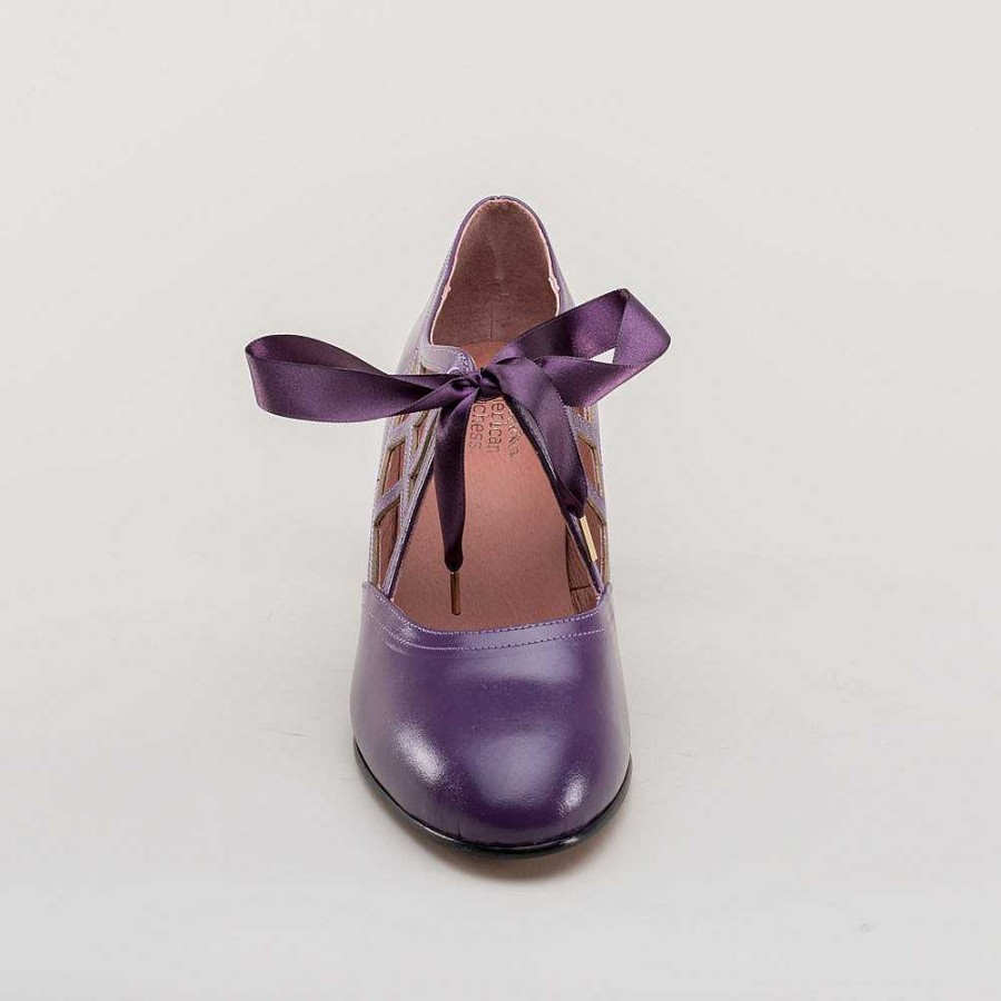 Women American Duchess | Parker Women'S Vintage Spiderweb Pumps (Purple)