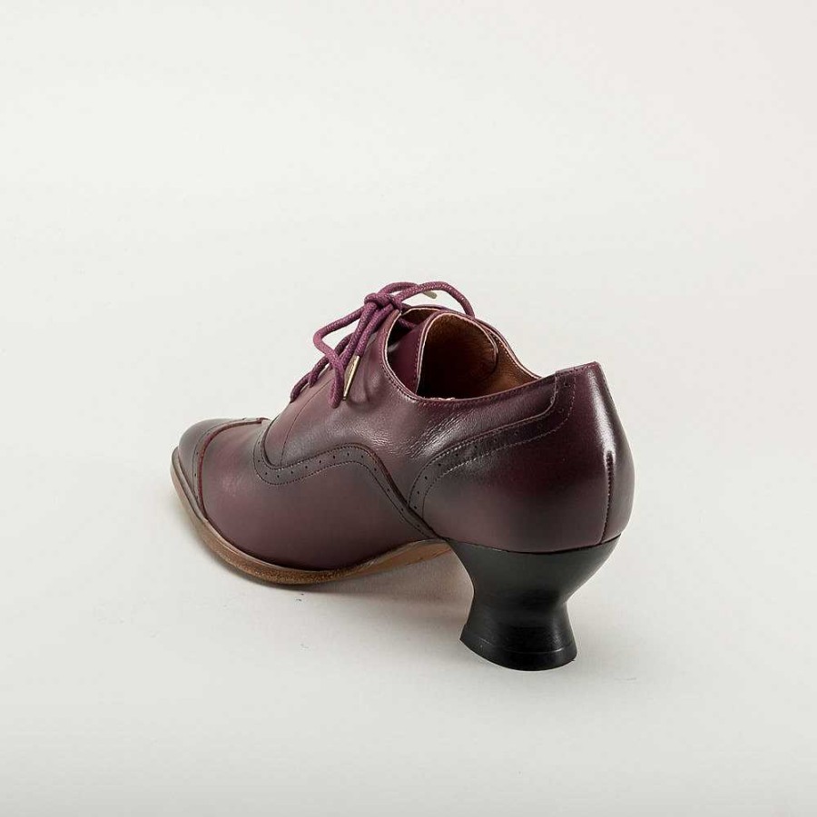 Women American Duchess | Londoner Women'S Edwardian Oxfords (Cherry)