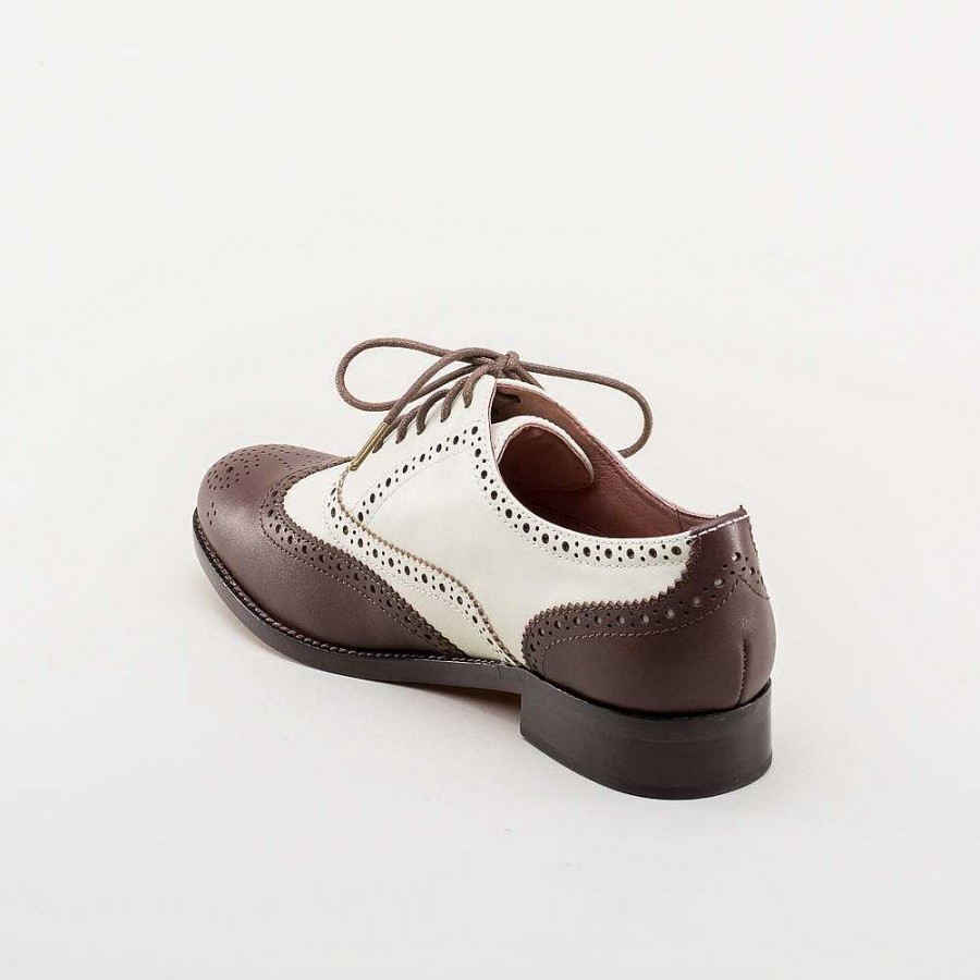 Women American Duchess | Marlene Women'S Vintage Spectator Oxfords (Brown/Ivory)