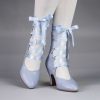 Women American Duchess | Pre-Order Tango Women'S Edwardian Boot (Sky Blue)