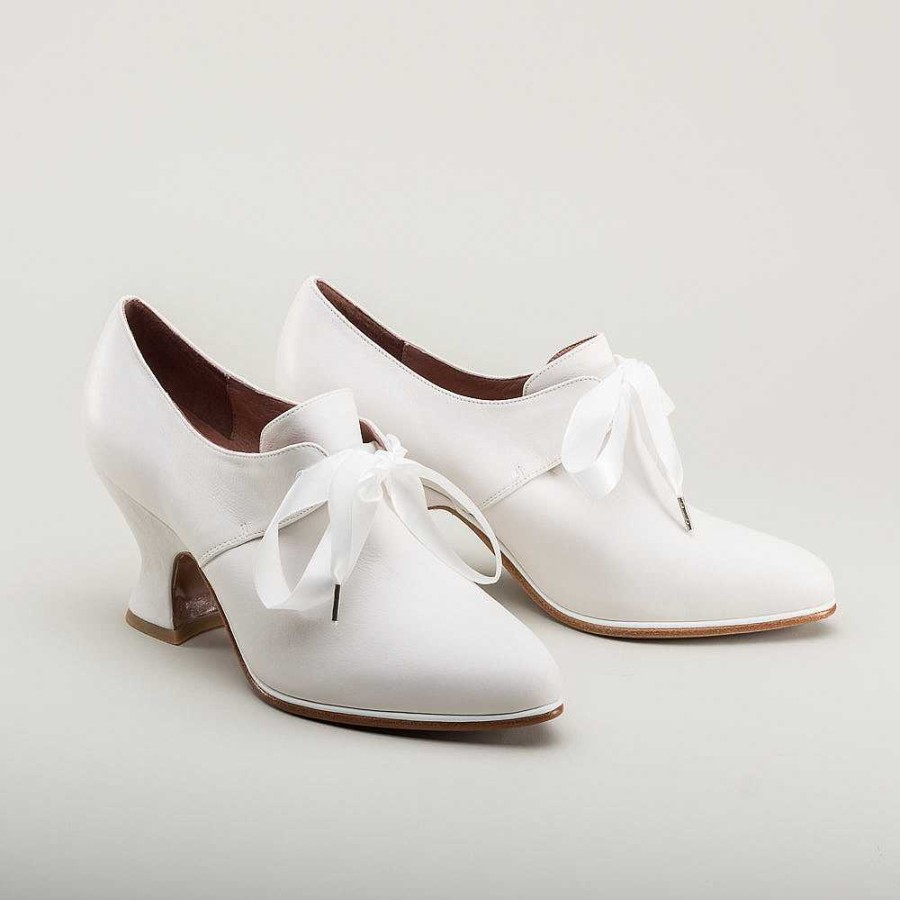 Women American Duchess | Pre-Order Pompadour Women'S 18Th Century Shoes Wide (Ivory)