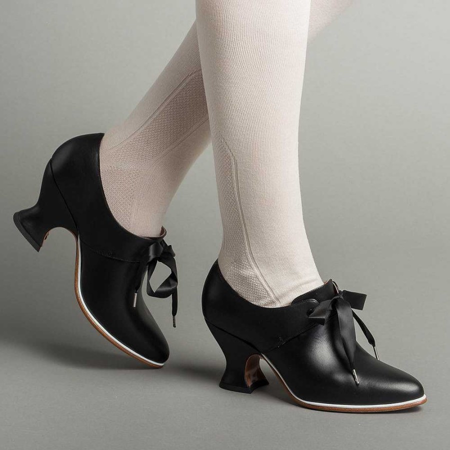 Women American Duchess | Pre-Order Pompadour Women'S 18Th Century Shoes Wide (Black)