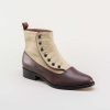 Women American Duchess | Bristol Women'S Vintage Button Boots (Tan/Brown)