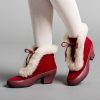 Women American Duchess | Alpen Women'S Retro Winter Booties (Oxblood/Ivory)