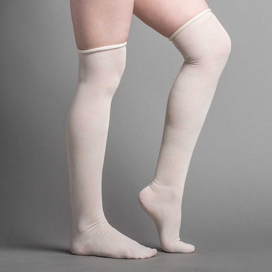 Accessories & More American Duchess | Silk Stockings (Ivory, Plain)