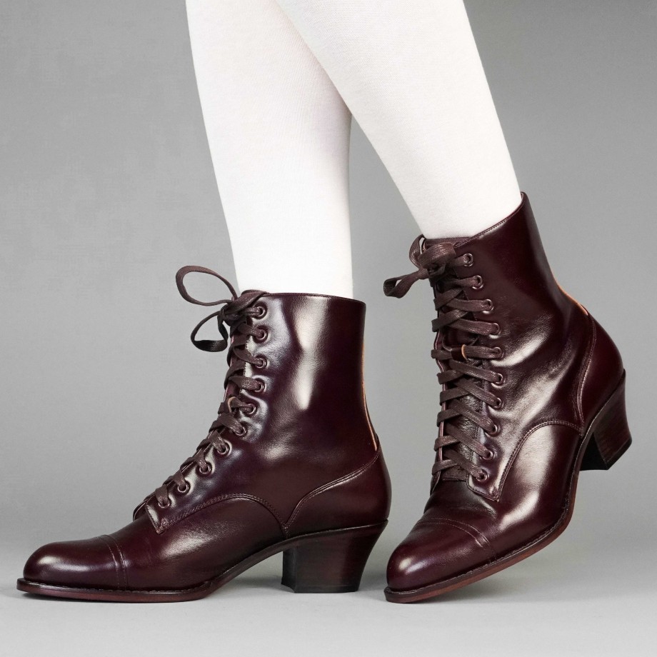 Women American Duchess | Pre-Order Paris Women'S Boots Wide (Cordovan)