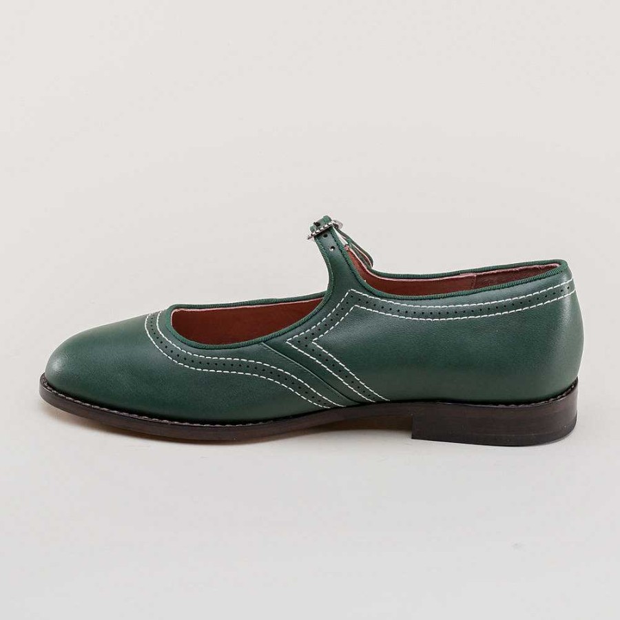 Women American Duchess | Wednesday Women'S Vintage Mary Jane Shoes (Green)