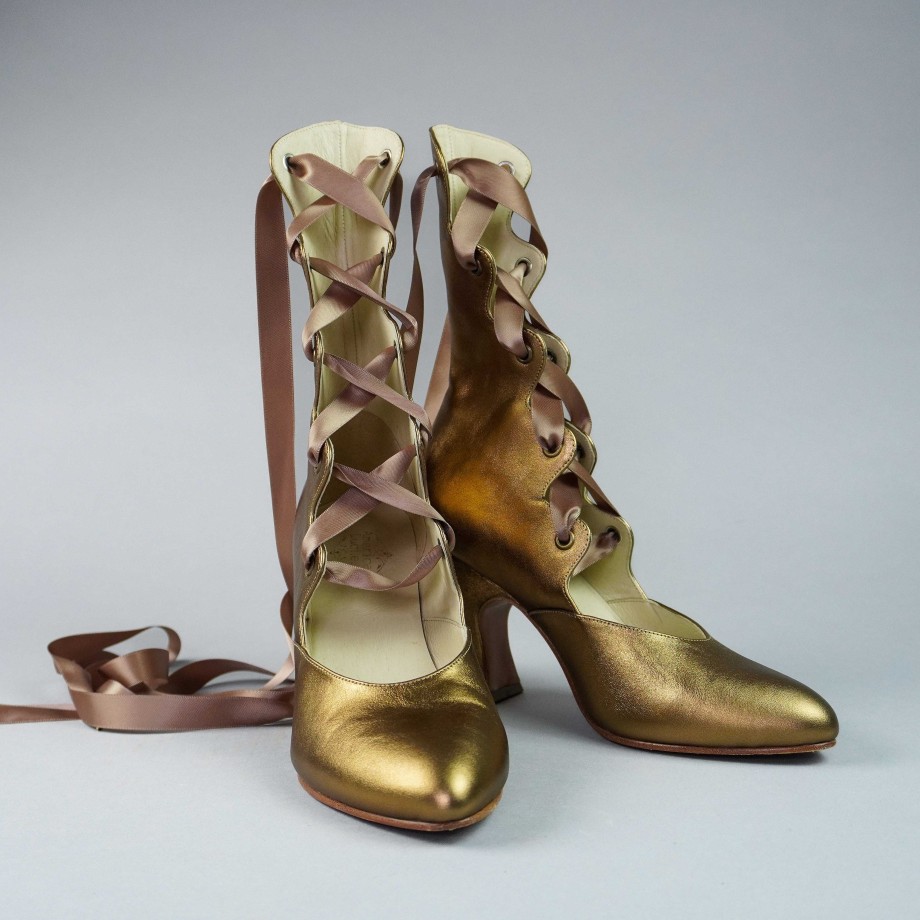 Women American Duchess | Pre-Order Tango Women'S Edwardian Boot (Antique Gold)