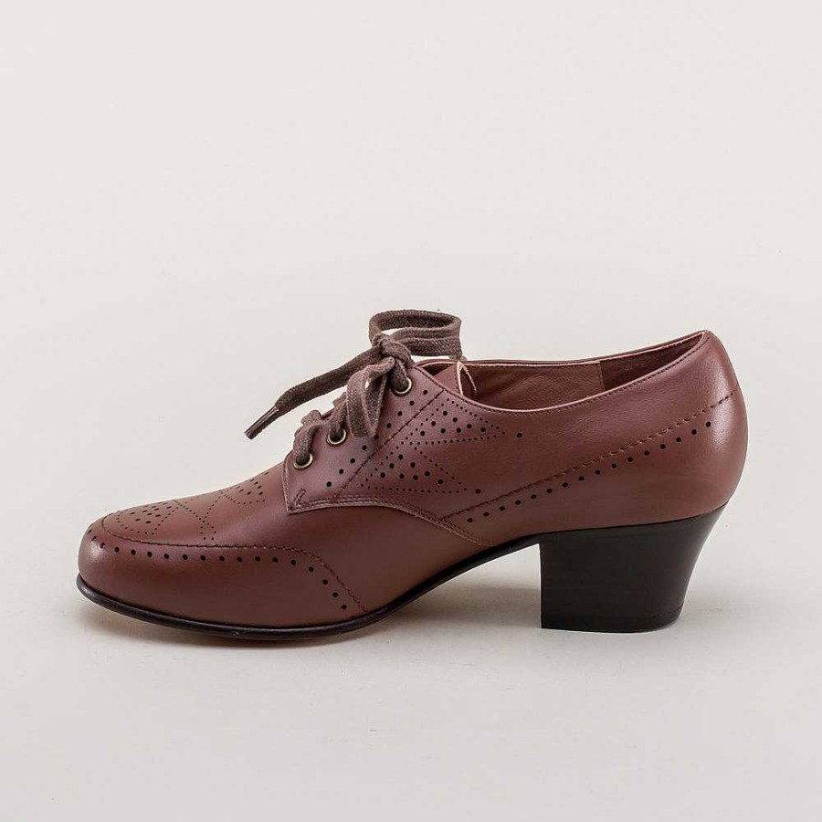 Women American Duchess | Pre-Order Claire Women'S 1940'S Oxfords Wide (Brown)