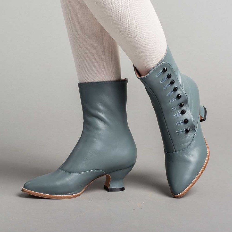 Women American Duchess | Tavistock Women'S Victorian Button Boots (French Blue)