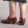 Women American Duchess | Millie Women'S 1920S Mary Jane Shoes (Oxblood)