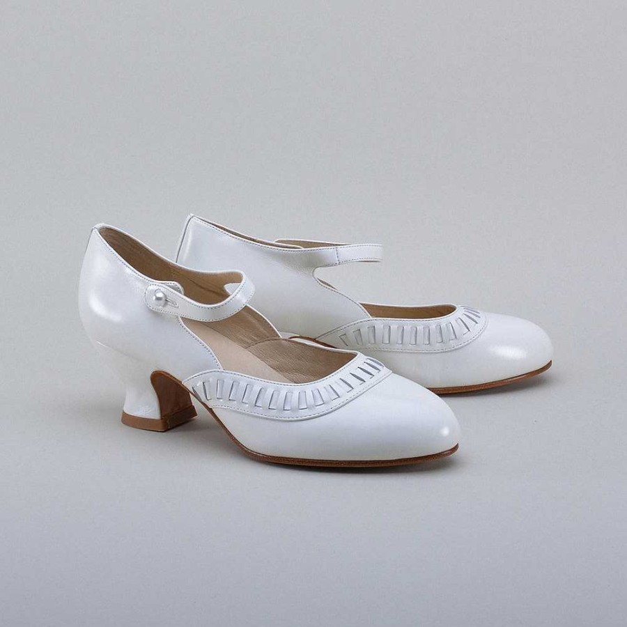 Women American Duchess | Pre-Order Marjorie Women'S 1920S Shoes (Soft White)