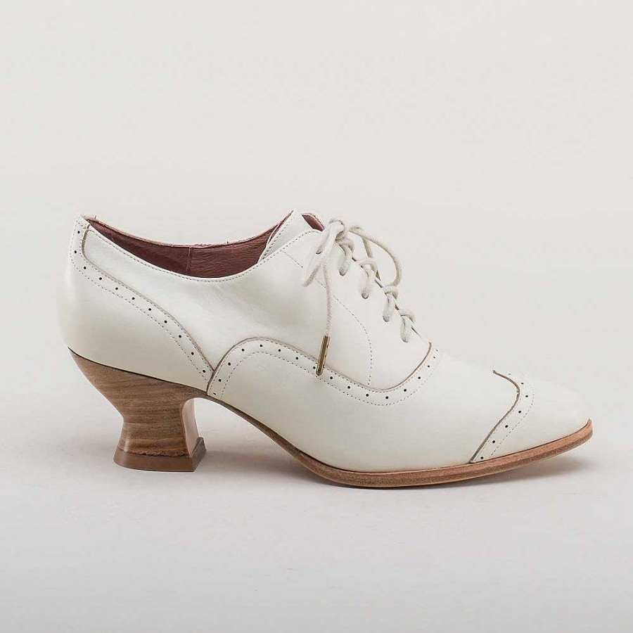 Women American Duchess | Londoner Women'S Edwardian Oxfords (Ivory)