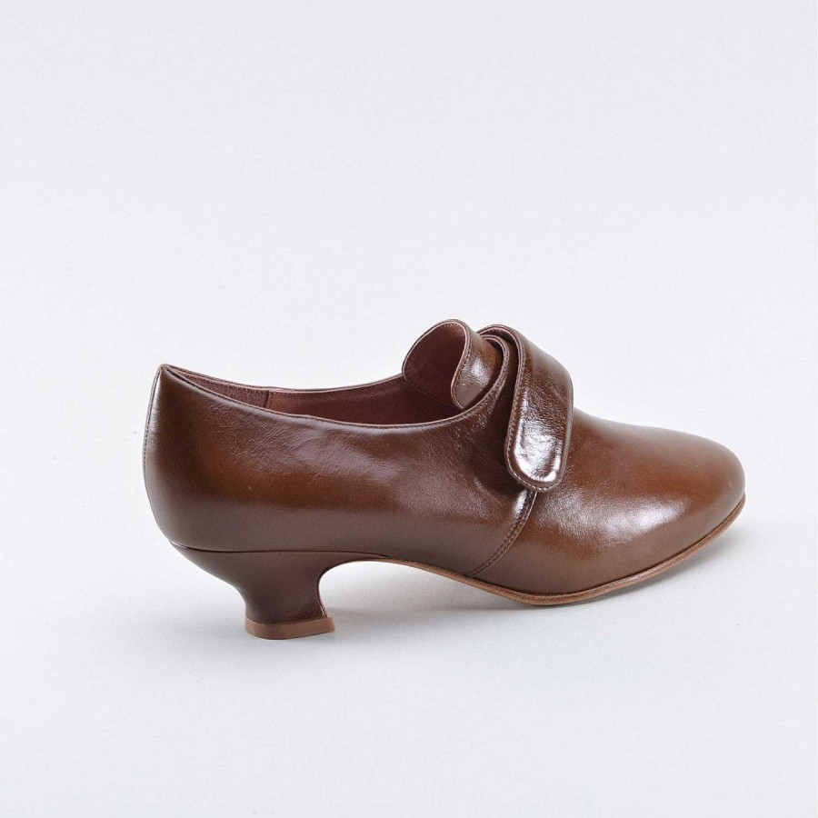 Women American Duchess | Kensington Women'S 18Th Century Leather Shoes (Walnut)