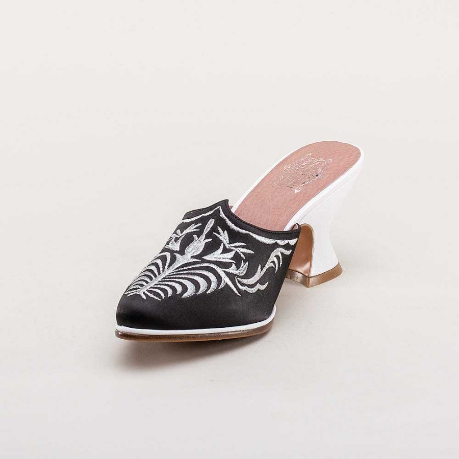 Women American Duchess | Antoinette Women'S 18Th Century Mules (Black)