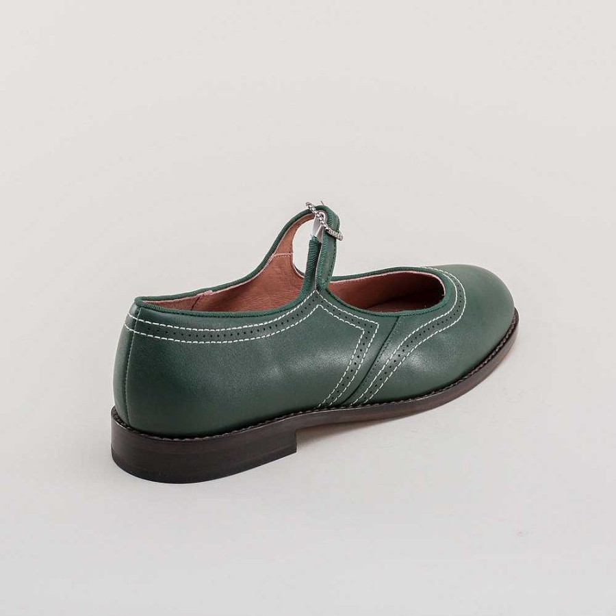 Women American Duchess | Wednesday Women'S Vintage Mary Jane Shoes (Green)