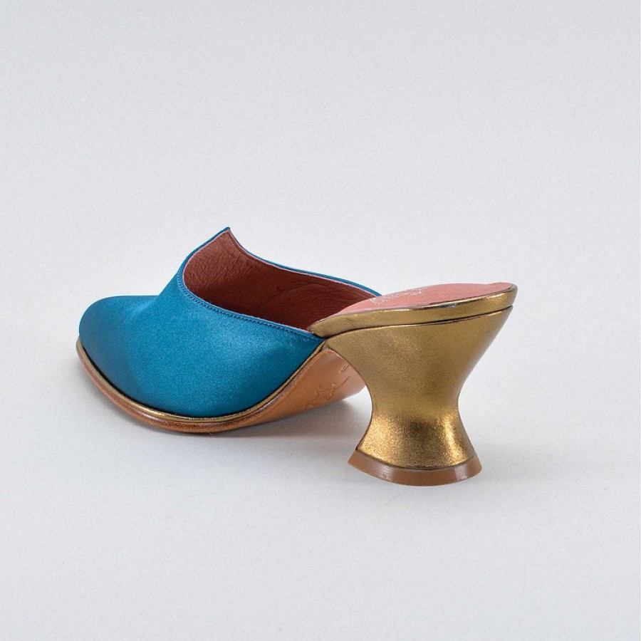 Women American Duchess | Charlotte Women'S 18Th Century Mules (Teal)