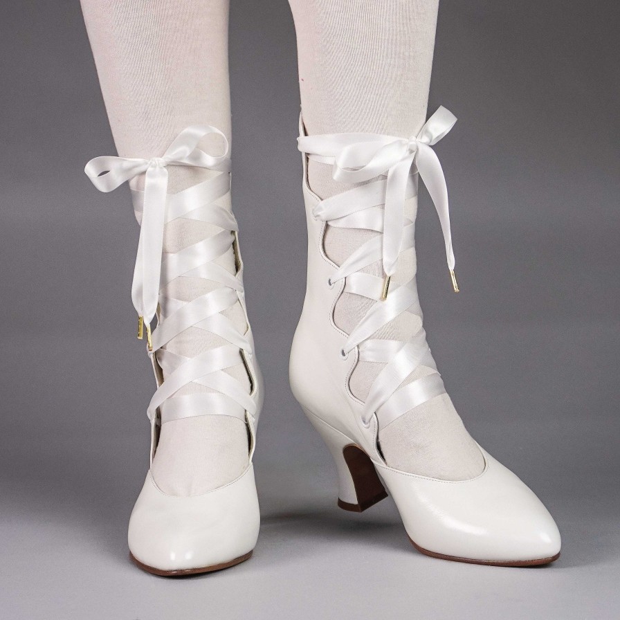 Women American Duchess | Pre-Order Tango Women'S Edwardian Boot (Soft White)