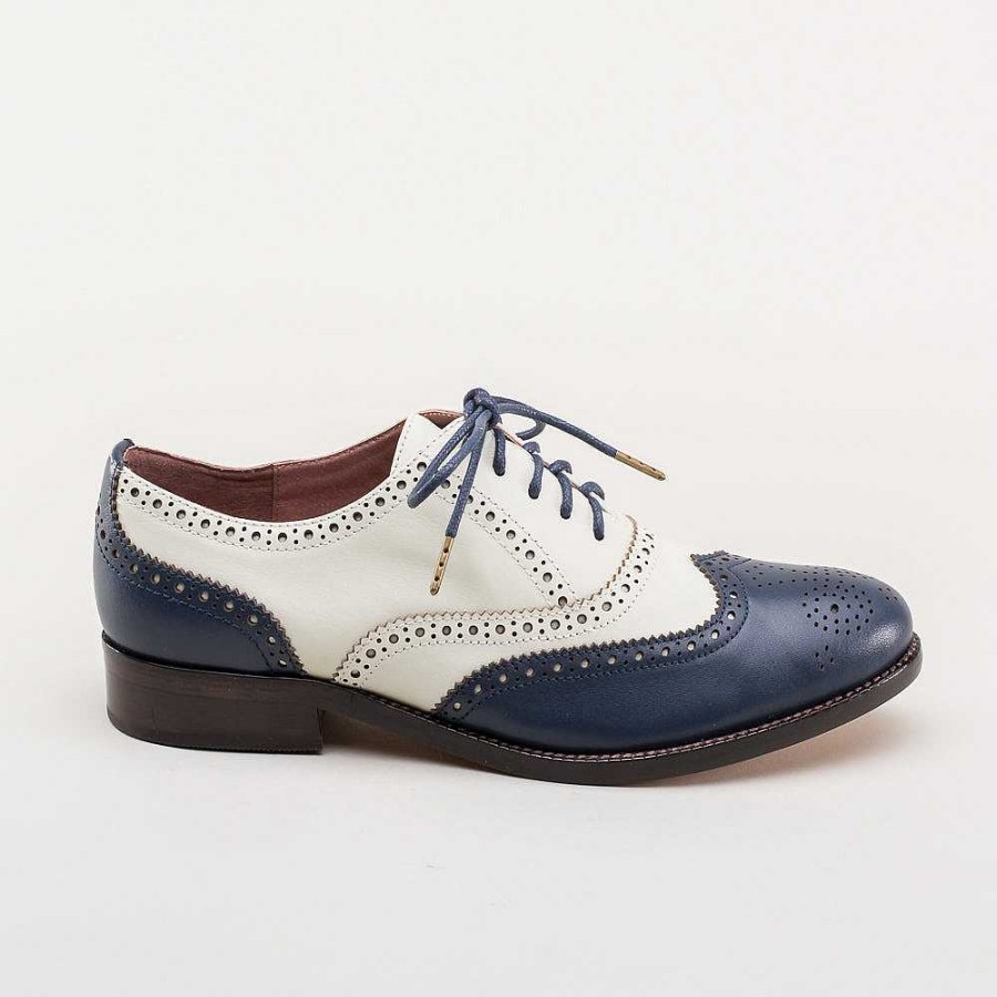 Women American Duchess | Marlene Women'S Vintage Spectator Oxfords (Navy/Ivory)