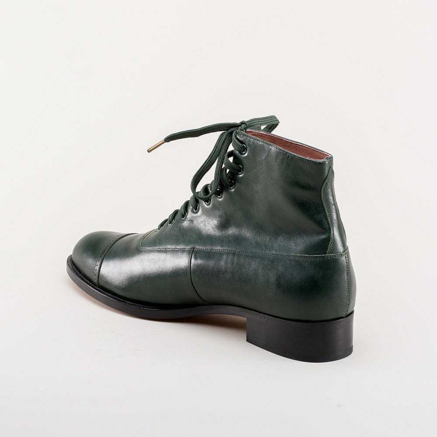 Men American Duchess | Noble Men'S Vintage Lace-Up Boots (Green)