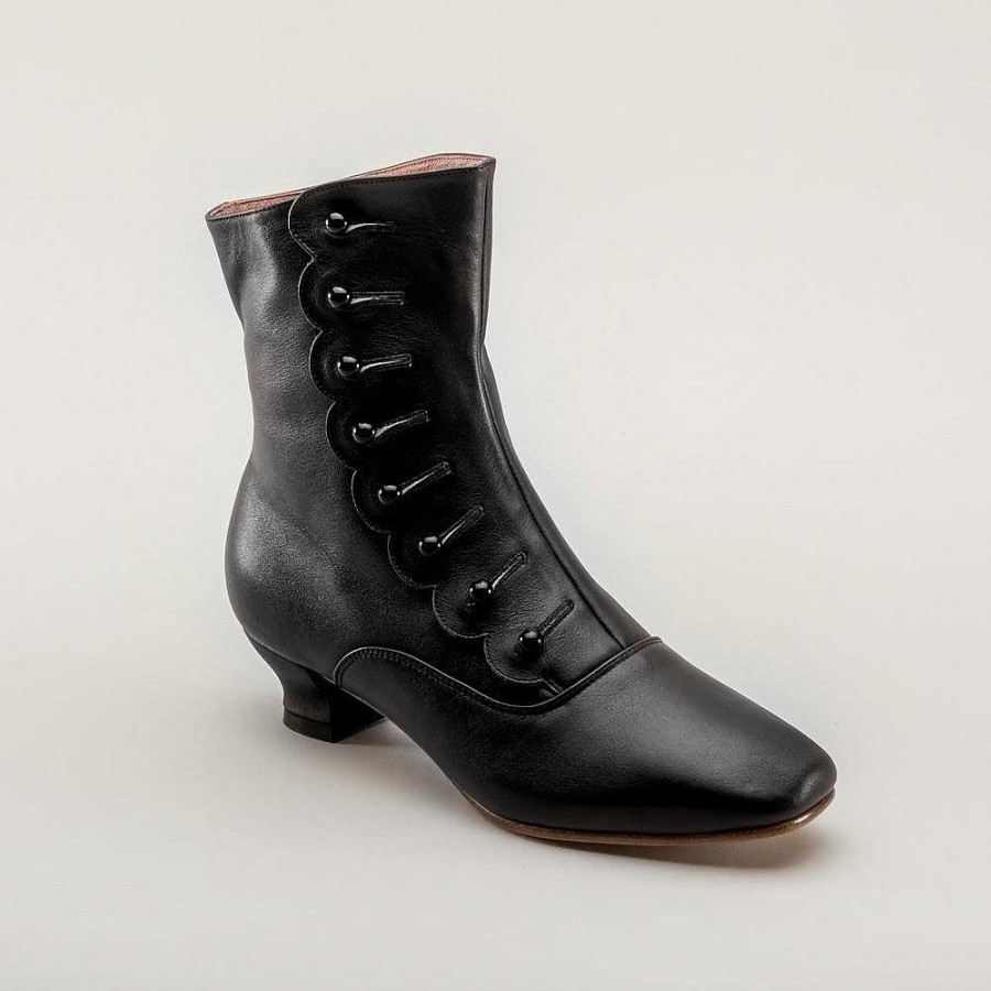 Women American Duchess | Renoir Women'S Victorian Button Boots (Black)