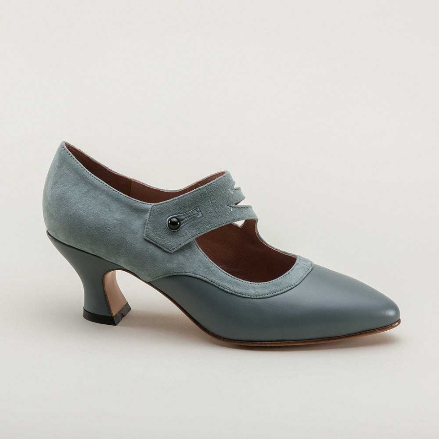 Women American Duchess | Mae Women'S Edwardian Shoes (French Blue)