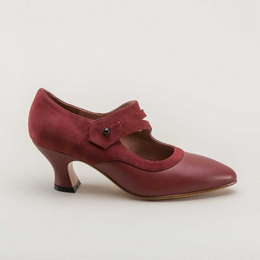 Women American Duchess | Mae Women'S Edwardian Shoes (Red)