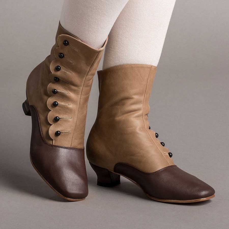 Women American Duchess | Renoir Women'S Victorian Button Boots (Tan/Brown)