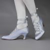 Women American Duchess | Pre-Order Foxtrot Women'S Edwardian Pump (Ice Blue)