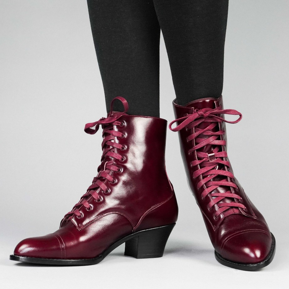 Women American Duchess | Pre-Order Paris Women'S Boots Wide (Burgundy)