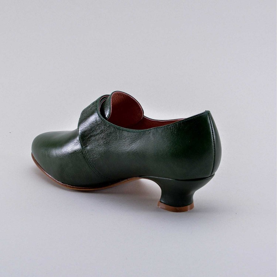 Women American Duchess | Kensington Women'S 18Th Century Leather Shoes (Forest Green)