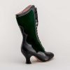 Women American Duchess | Camille Women'S Edwardian Boots (Black/Green)