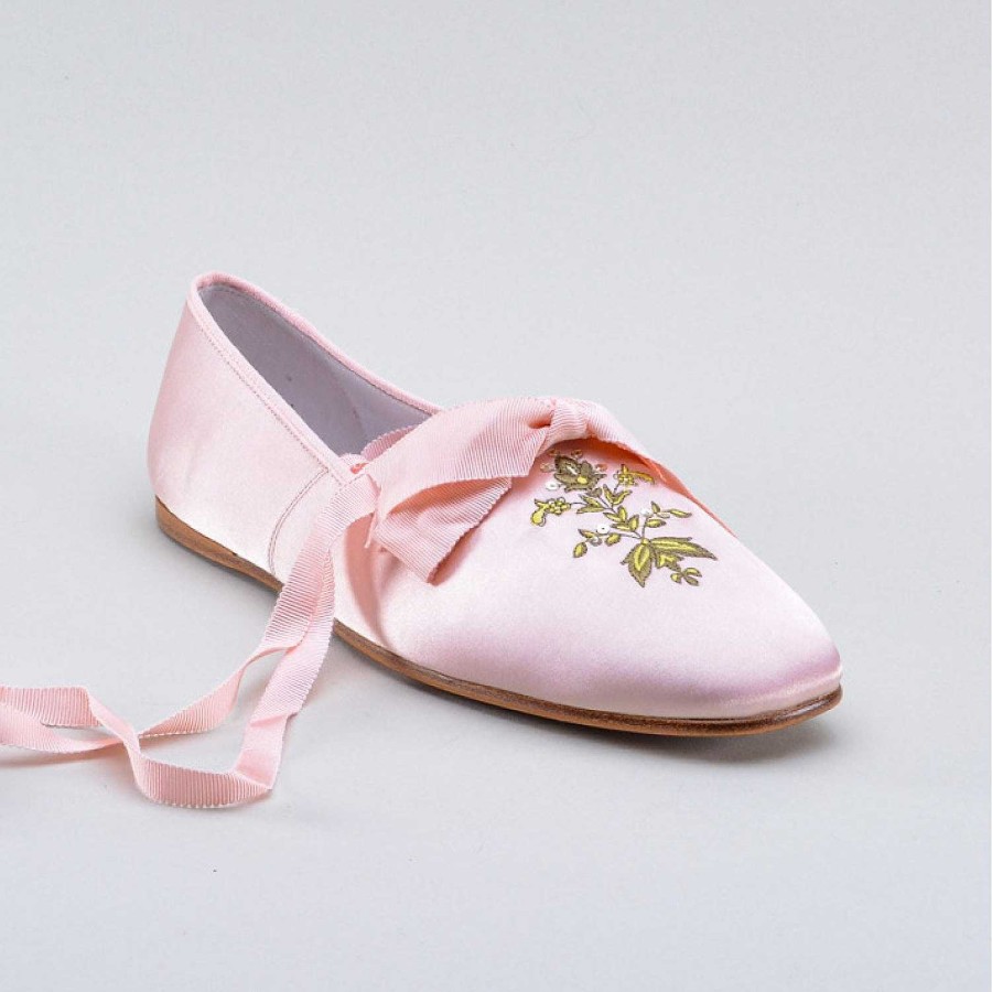 Women American Duchess | Penelope Ladies' Regency Slippers (Ballet Pink)