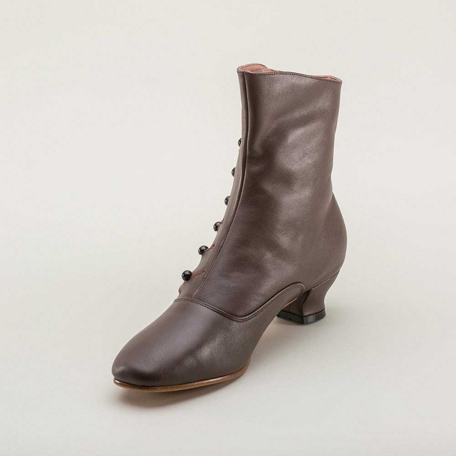 Women American Duchess | Renoir Women'S Victorian Button Boots (Brown)