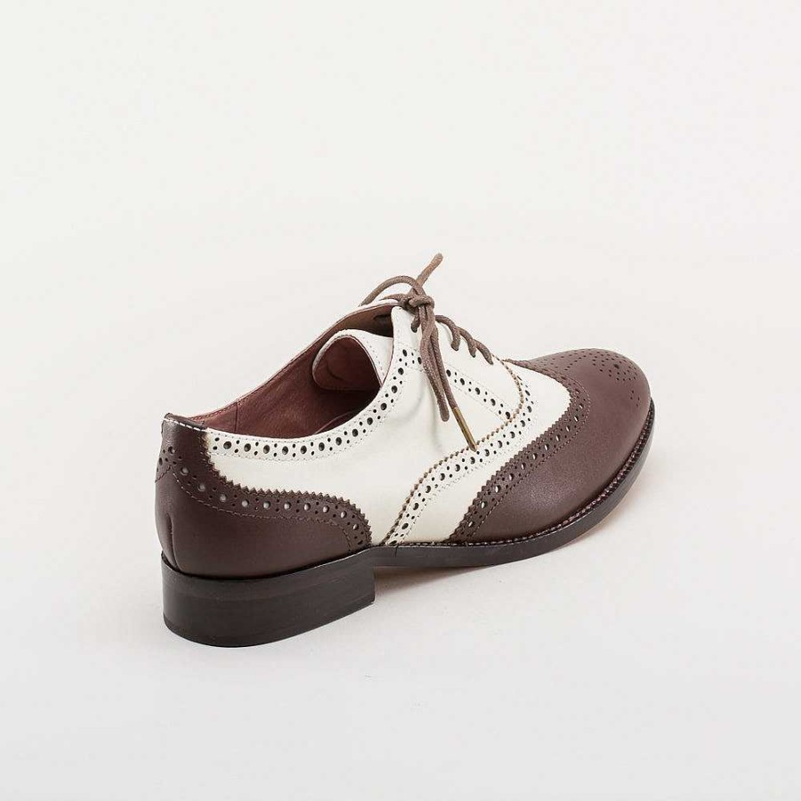 Women American Duchess | Marlene Women'S Vintage Spectator Oxfords (Brown/Ivory)