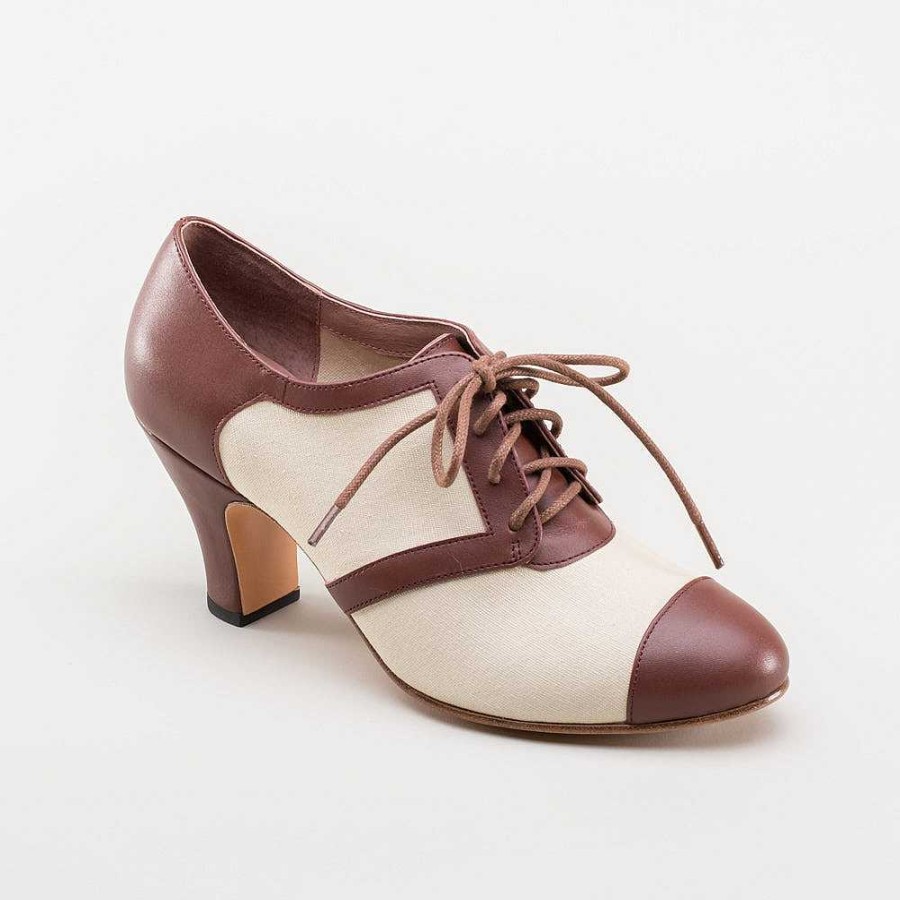 Women American Duchess | Evelyn Women'S Retro Oxfords (Tan/Brown)