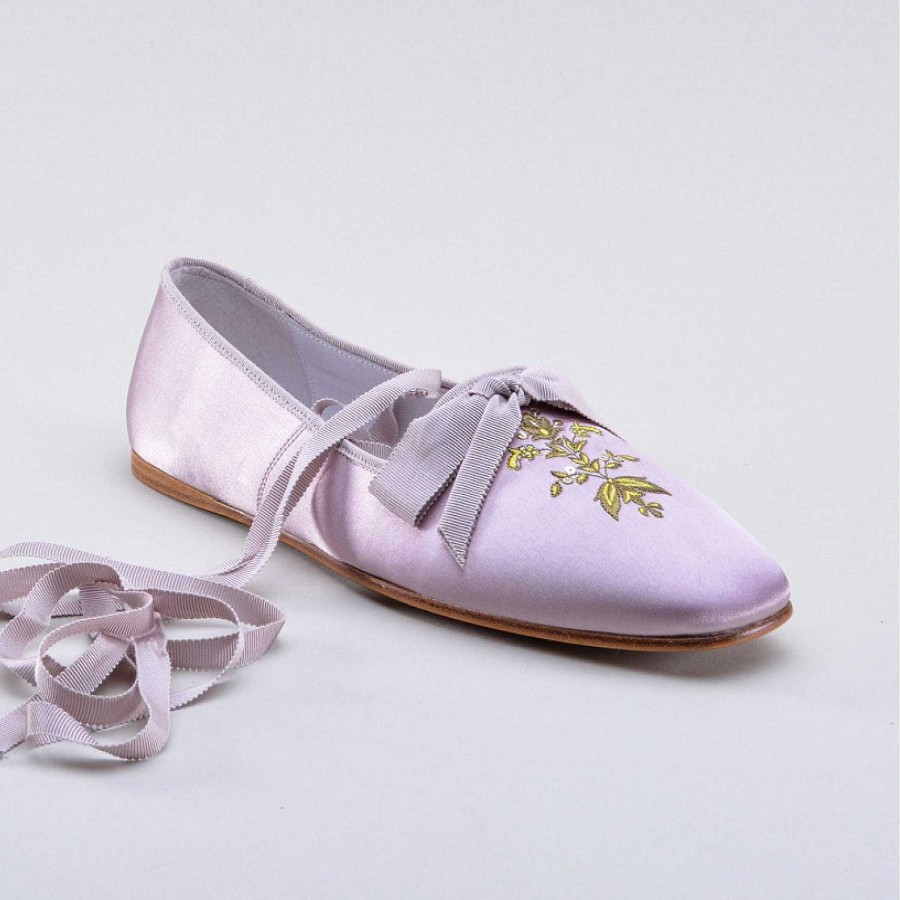 Women American Duchess | Penelope Ladies' Regency Slippers (Light Purple)