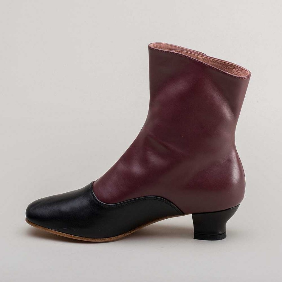 Women American Duchess | Renoir Women'S Victorian Button Boots (Merlot/Black)