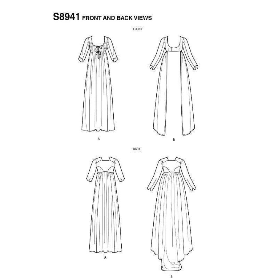 Accessories & More American Duchess | Simplicity S8941 Regency Gown & Robe Sewing Pattern