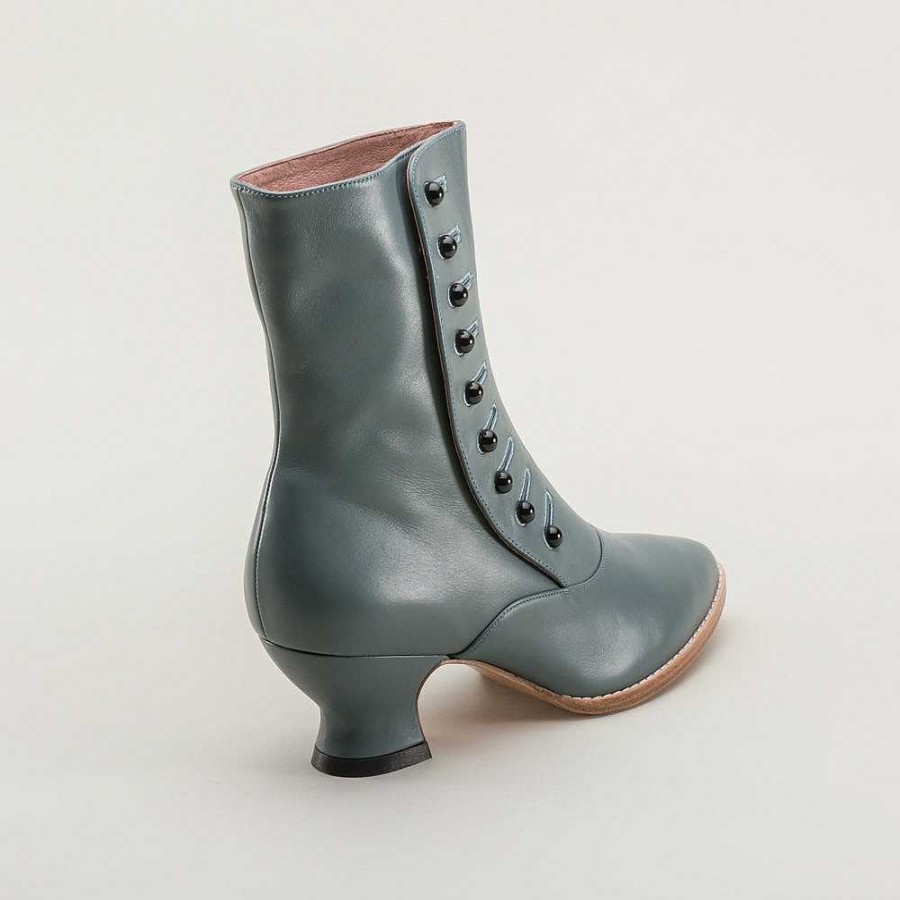 Women American Duchess | Tavistock Women'S Victorian Button Boots (French Blue)