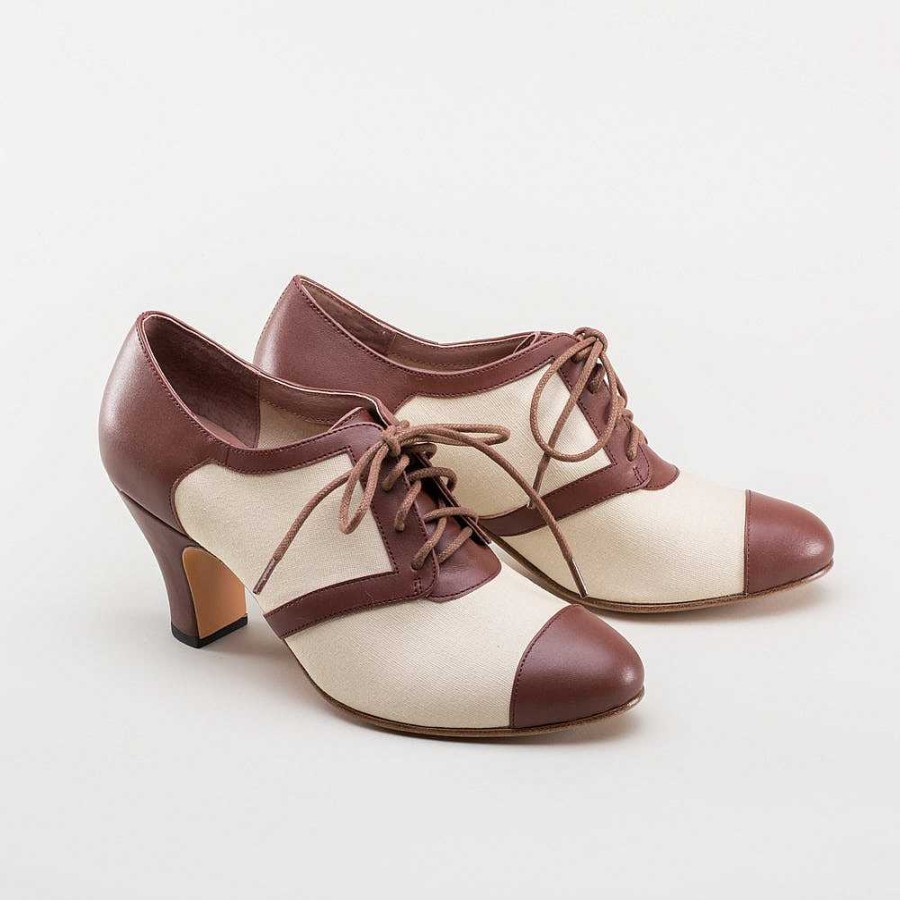 Women American Duchess | Evelyn Women'S Retro Oxfords (Tan/Brown)