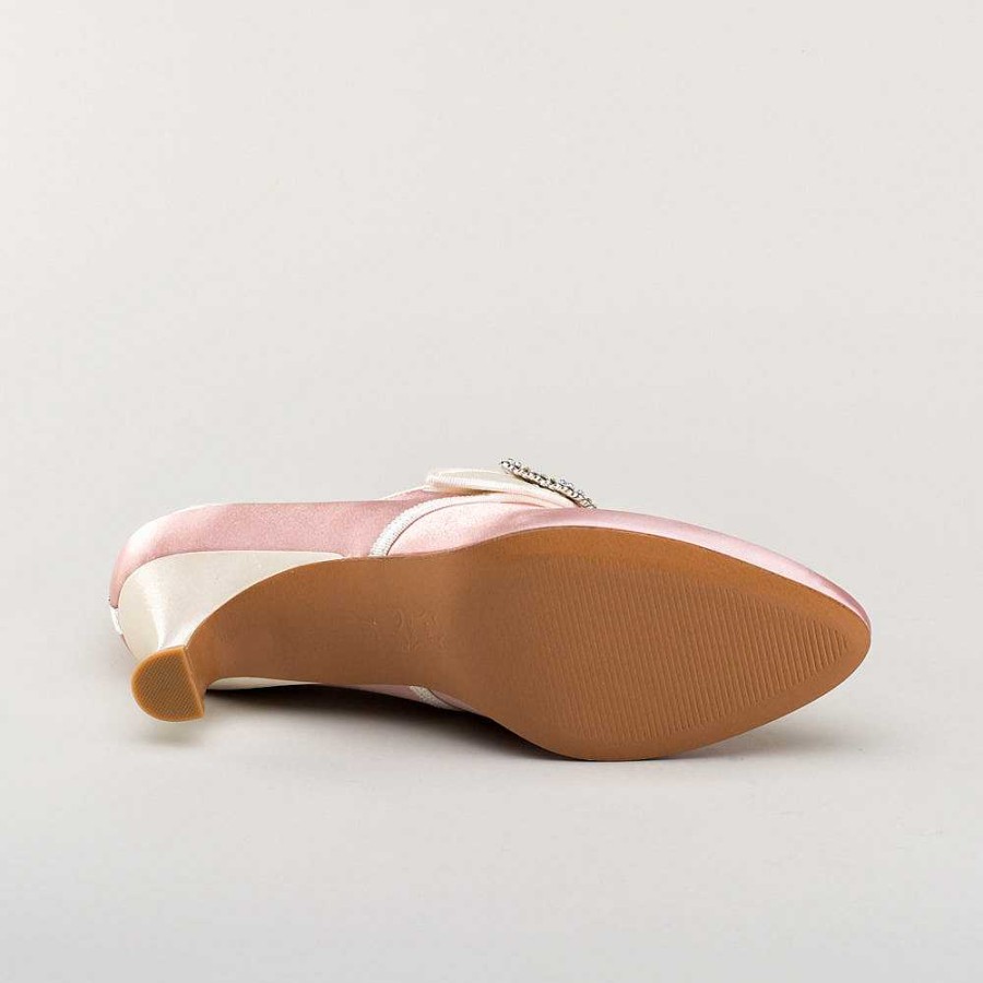 Women American Duchess | Primrose Women'S 18Th Century Shoes (Pink/Ivory)