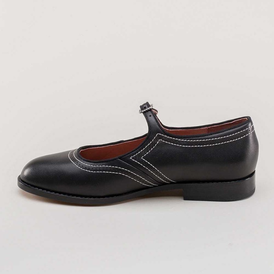 Women American Duchess | Wednesday Women'S Vintage Mary Jane Shoes (Black)