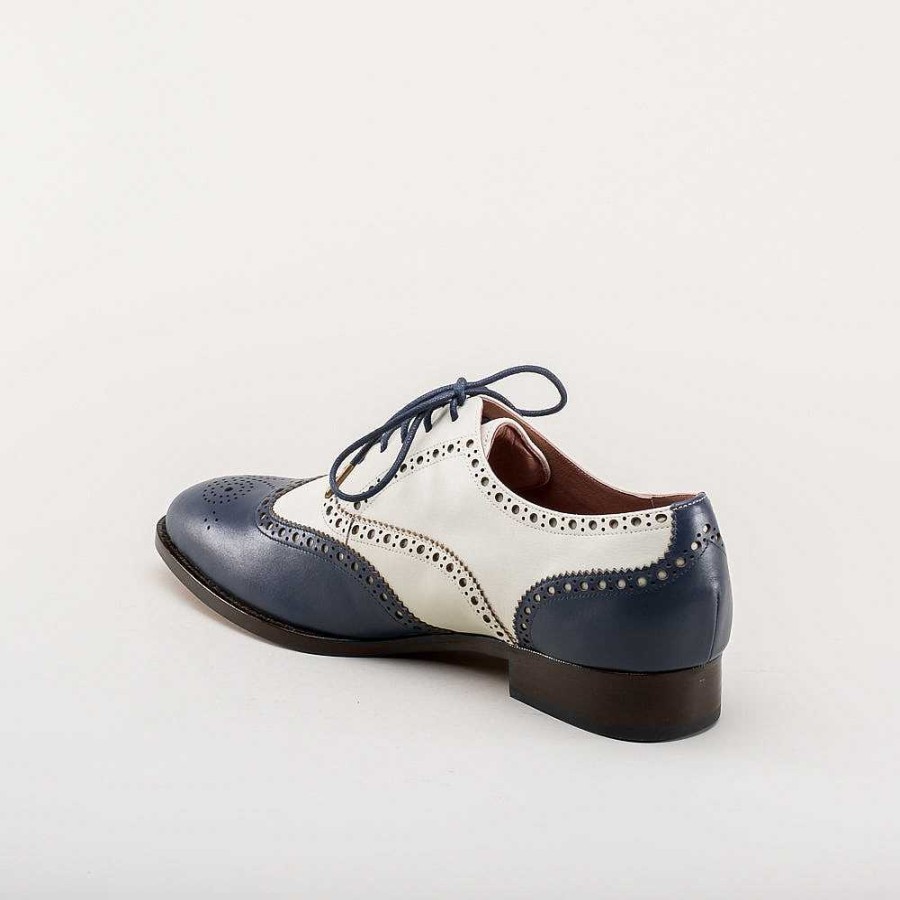 Men American Duchess | Lawrence Men'S Vintage Spectator Shoes (Navy/Ivory)