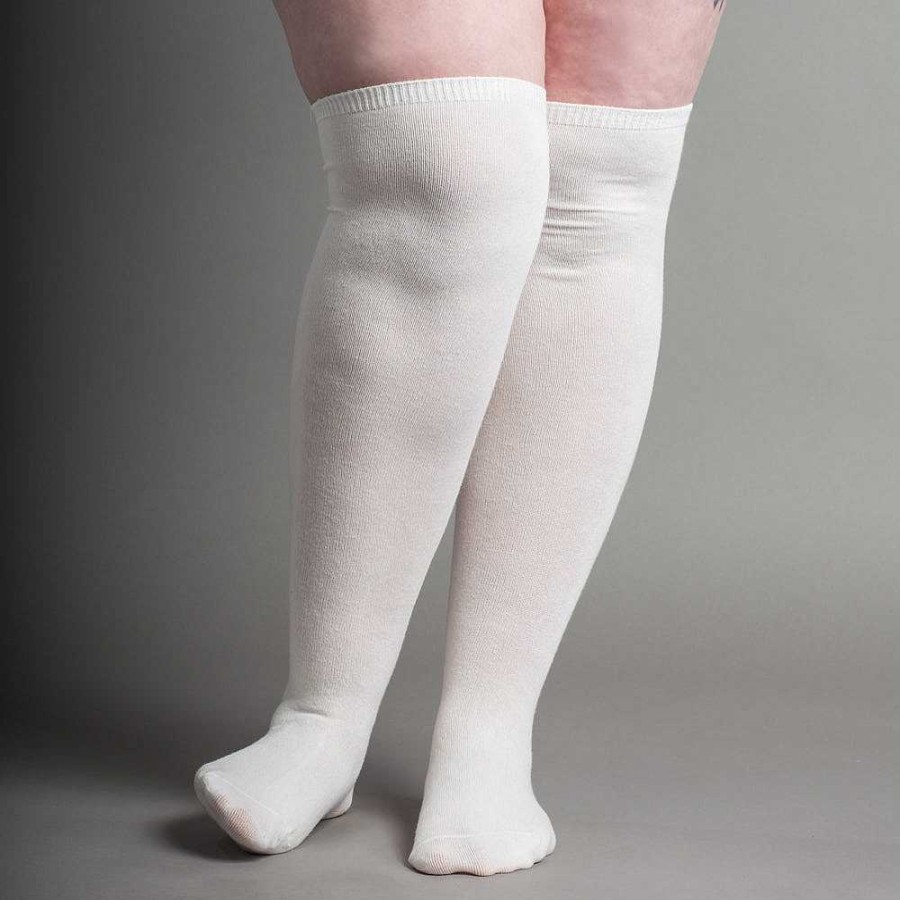 Accessories & More American Duchess | Extra Stretch Cotton Stockings (Ivory)