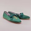 Women American Duchess | Penelope Ladies' Regency Slippers (Dark Green)