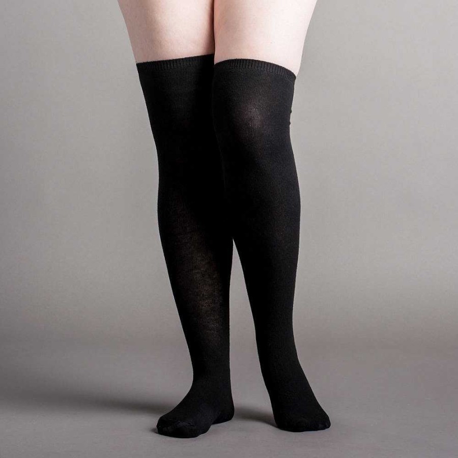 Accessories & More American Duchess | Extra Stretch Cotton Stockings (Black)