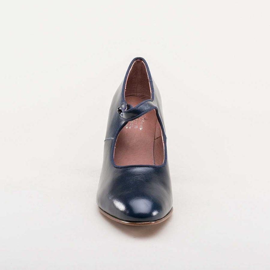 Women American Duchess | Anna May Women'S 1920S Mary Jane High Heels (Navy)