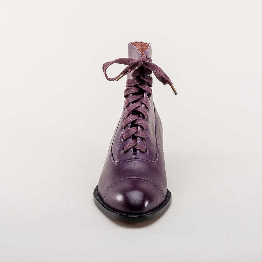 Women American Duchess | Rainey Women'S Vintage Lace-Up Boots (Purple)